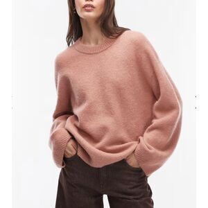 ARKET Alpaca Wool Oversized Sweater Light Pink Medium